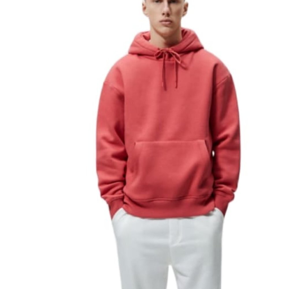 ZARA BASIC HOODIE SWEATSHIRT RASPBERRY | 0761/410 - Picture 2 of 5